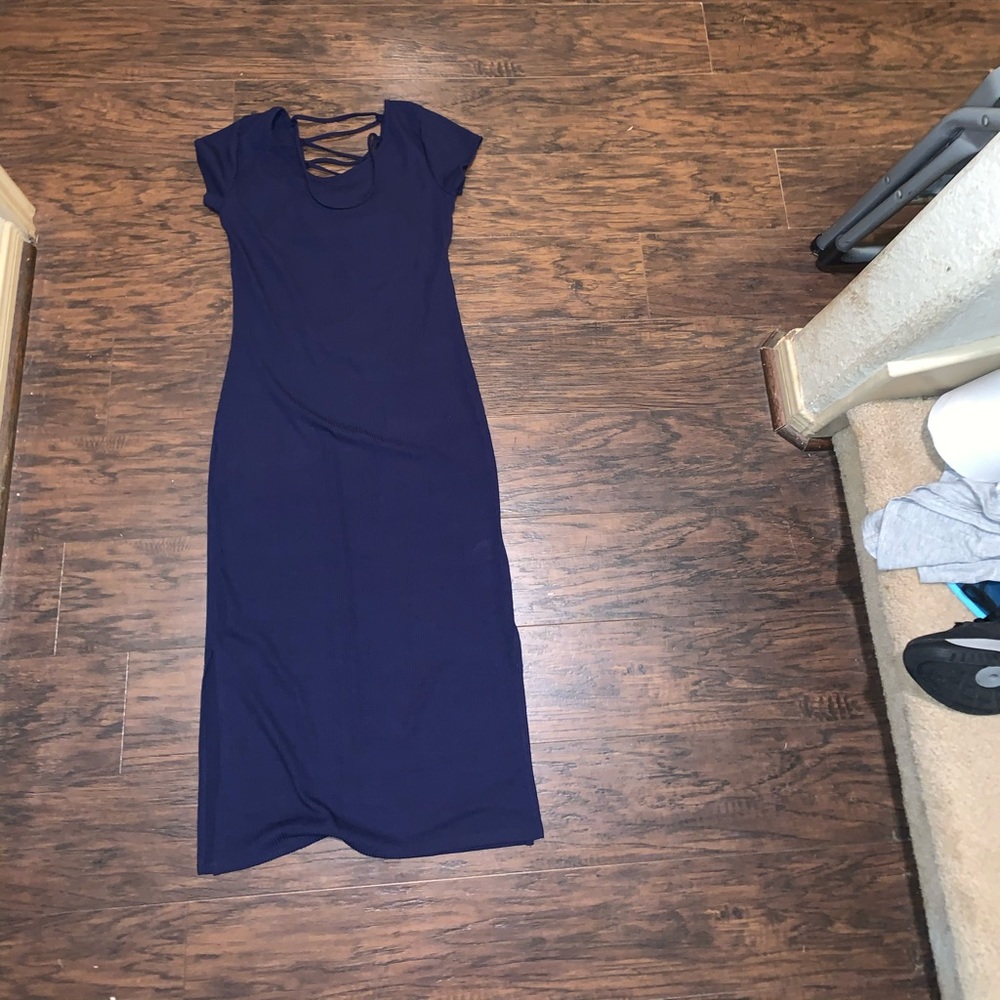 Navy blue maxi dress